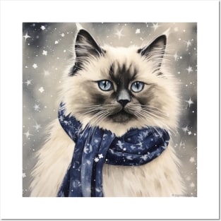 Birman Cat Painting Posters and Art